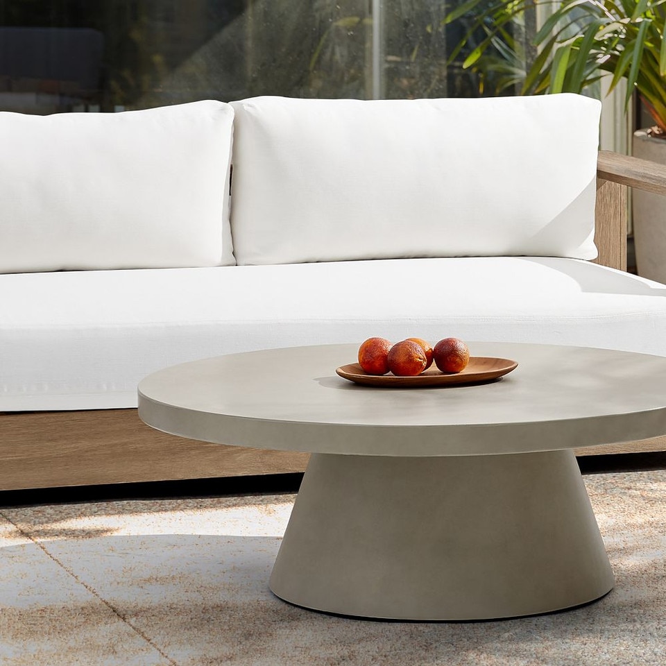 Pedestal Outdoor Coffee Table West Elm UK